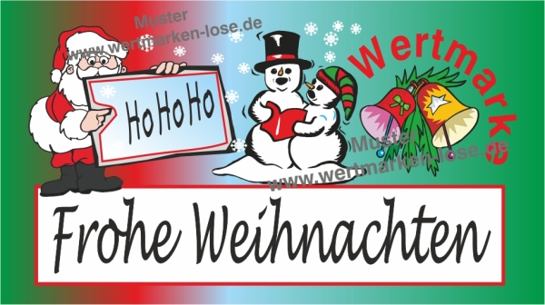 1000 Wertmarken "Frohe Weihnachten Ho Ho Ho"